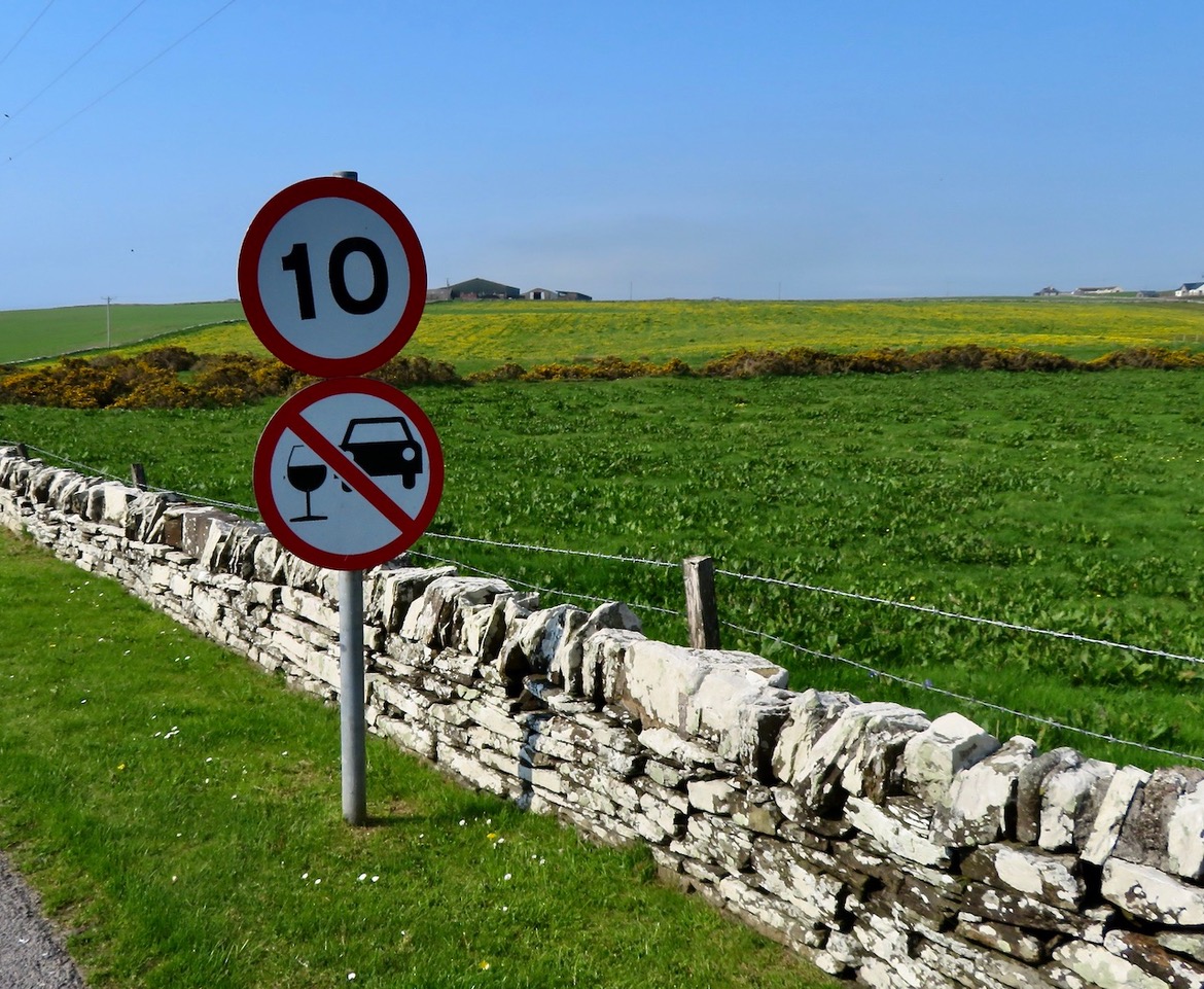 Do not drink and drive on Orkney