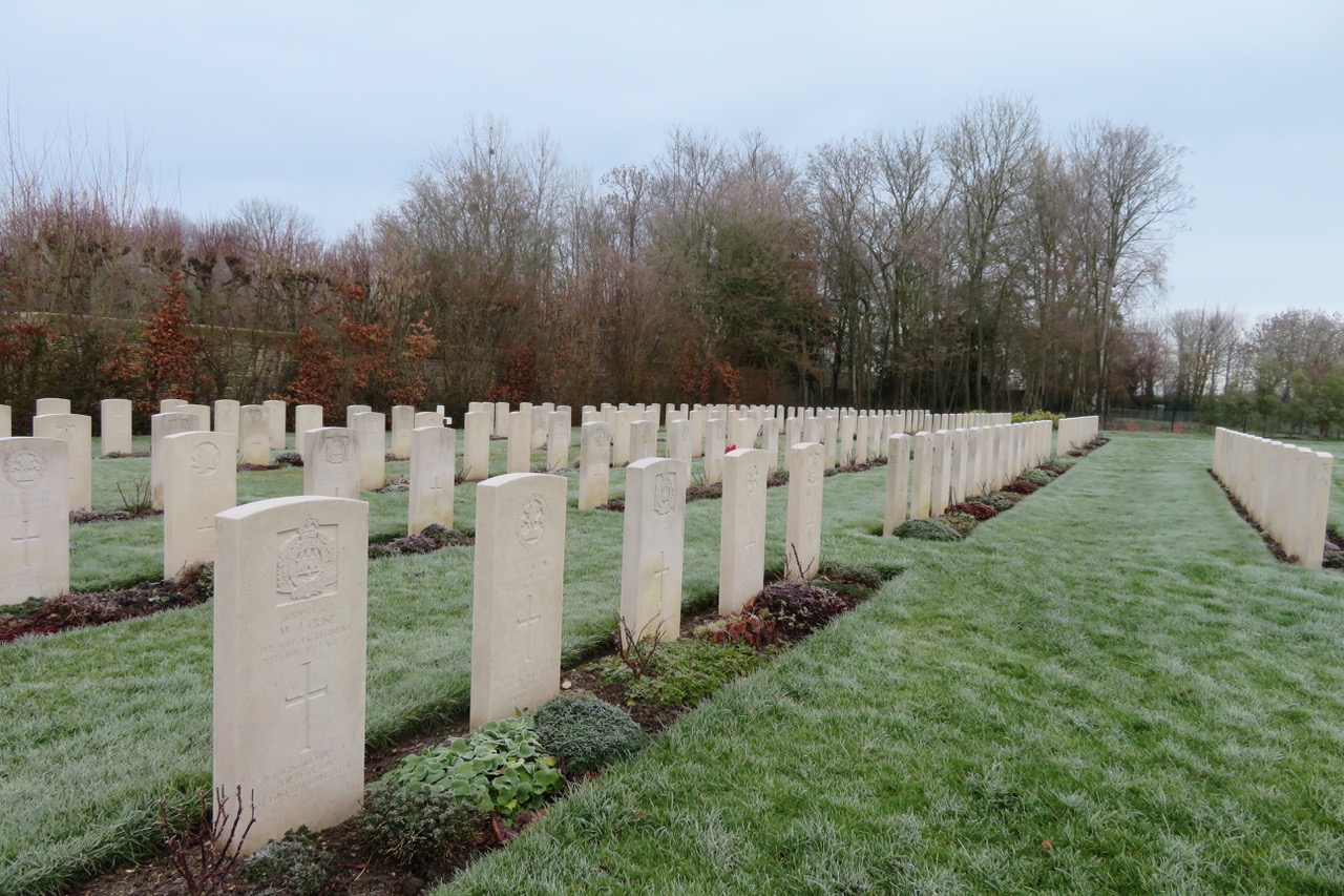 Hermanville British War Cemetery in Normandy - roughly 1000 servicemen were buried here