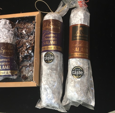 Lick the Spoon gourmet chocolate salami - easily gobbled in one