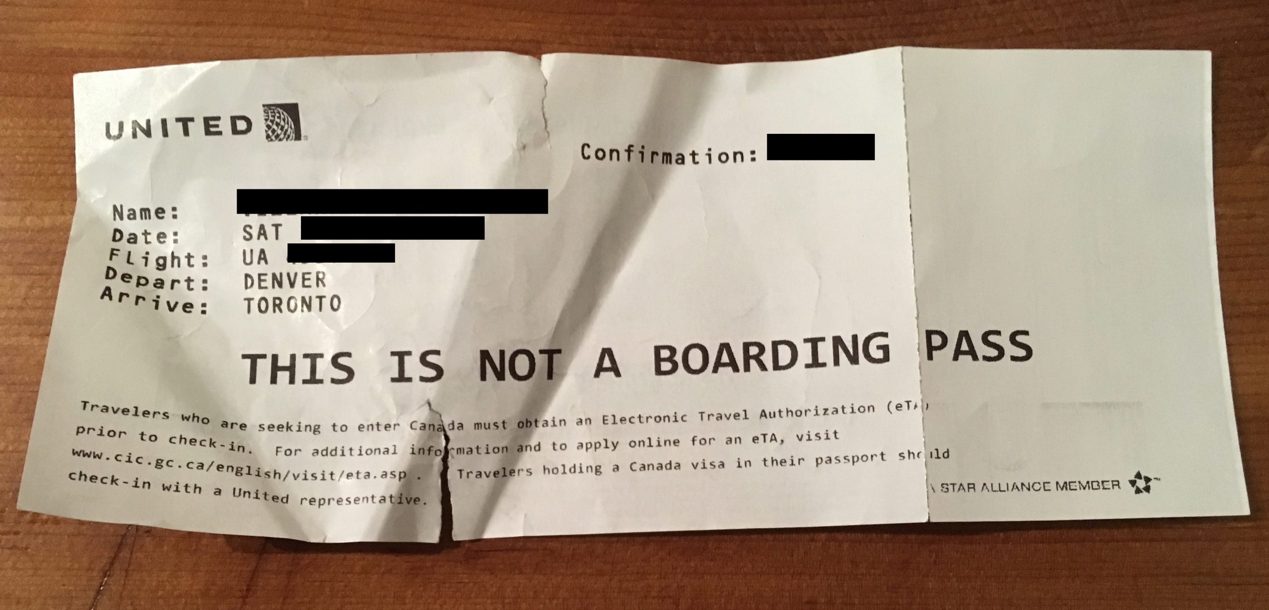 Oh dear, This is not a boarding pass