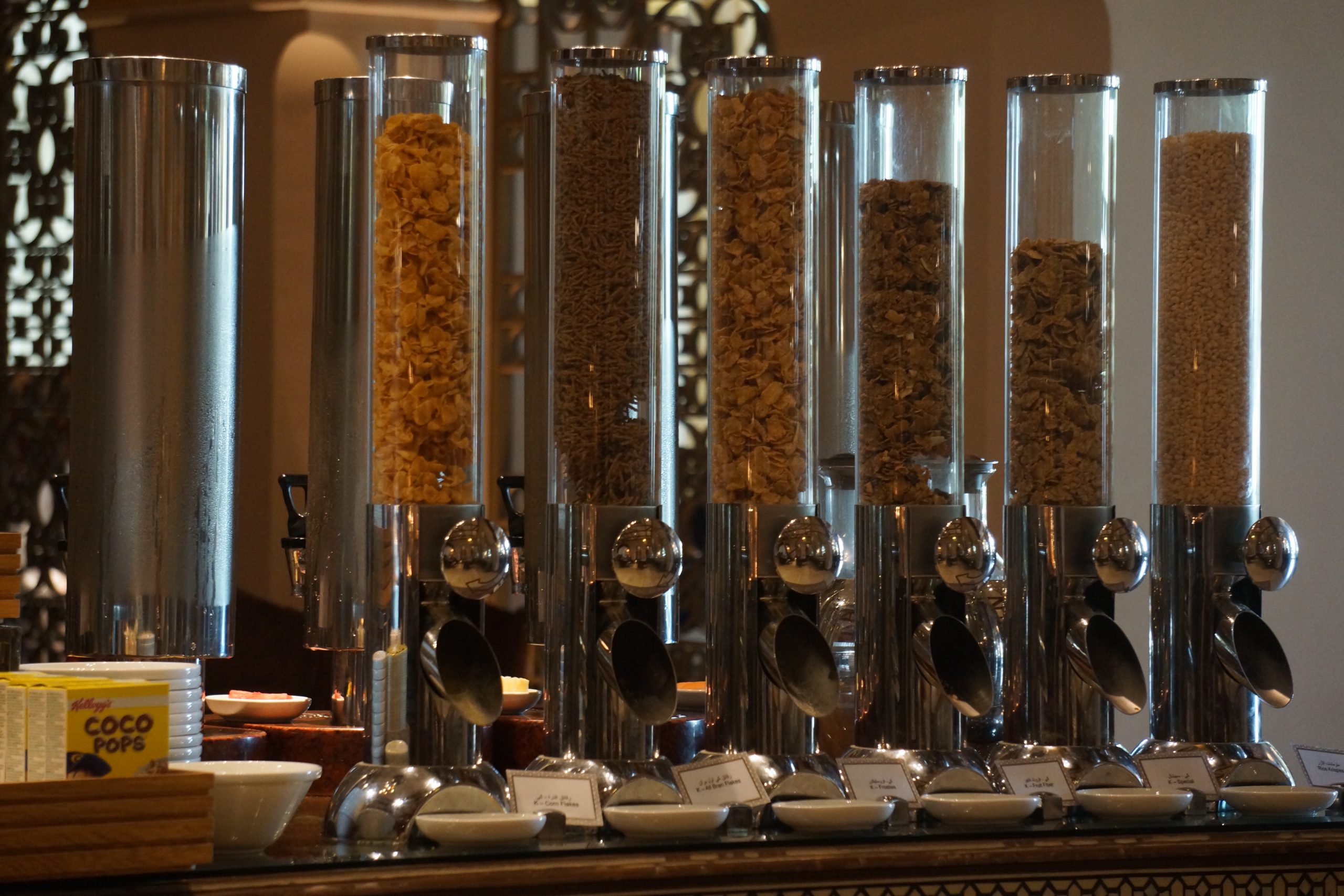 The posh cereal section of a UAE hotel breakfast. This was just the start...