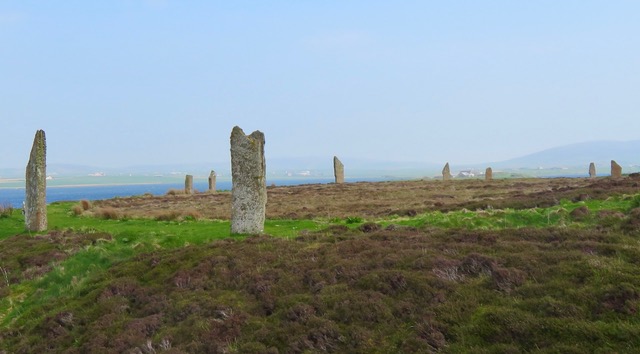 There are many standing stones on Orkney - here, the Ring of Brodgar